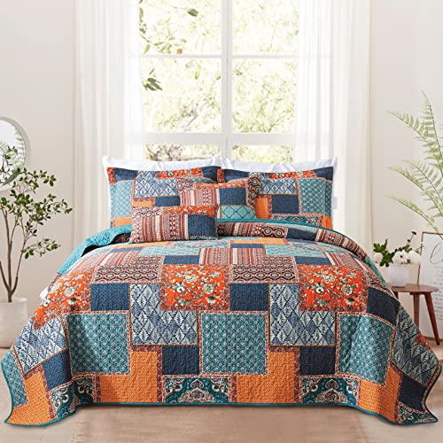 100% Cotton Face Quilt King Size Bedding Set