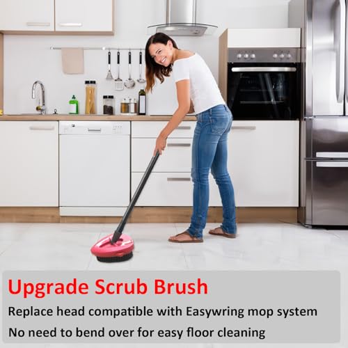Spin Mop Scrub Brush Head Compatible with OCedar EasyWring 1 Tank System (2 Count)