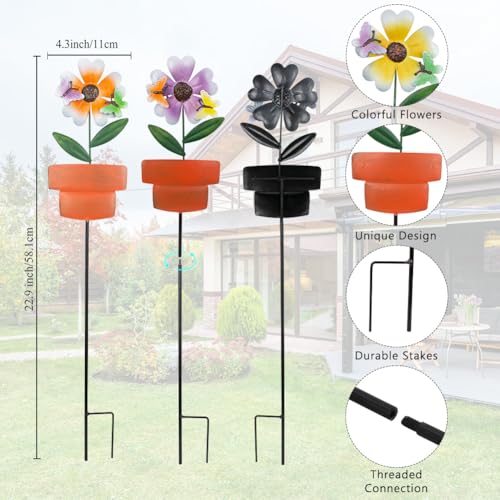 Metal Garden Stakes Decor (3 Count)