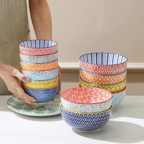 Ceramic 12 OZ Dessert Bowls Set (6 Count)