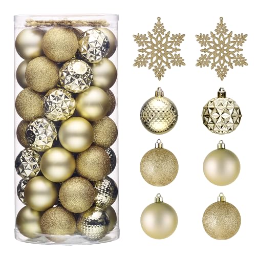 50ct Christmas Tree Decorations Ball Ornaments 2 Inches (50 Count)