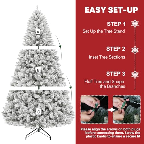 7.5 ft Prelit Christmas Tree with 1