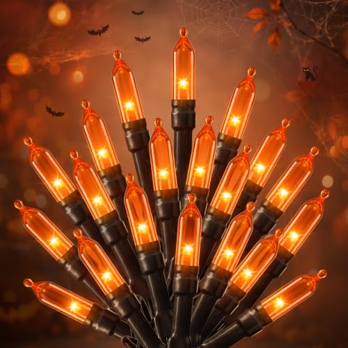 Orange Halloween String Lights Outdoor