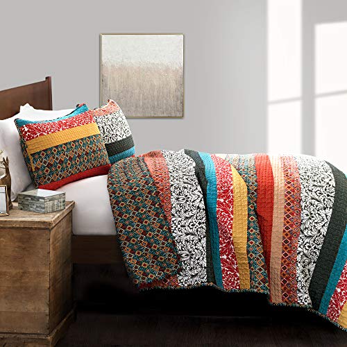 Boho Stripe Reversible Cotton Quilt 3