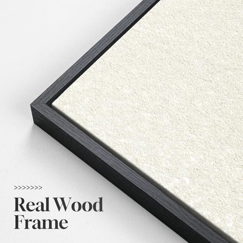 3D Large Framed Black and White Abstract Wall Art for Living Room (3 Count)
