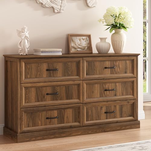 Farmhouse 6 Drawer Dresser for Bedroom