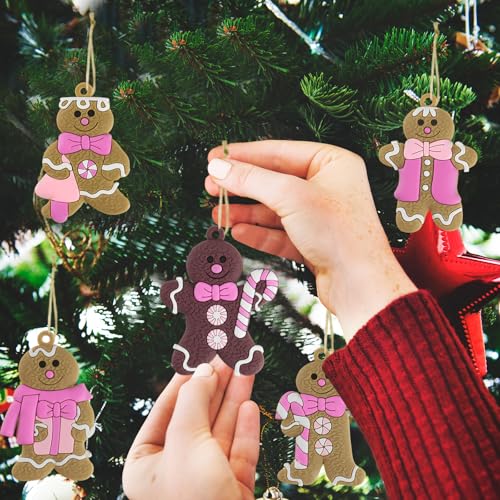 Gingerbread Man Ornaments Christmas Tree Decorations (12 Count)