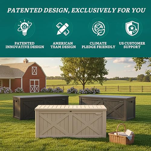 150 Gallon Large Deck Box with X