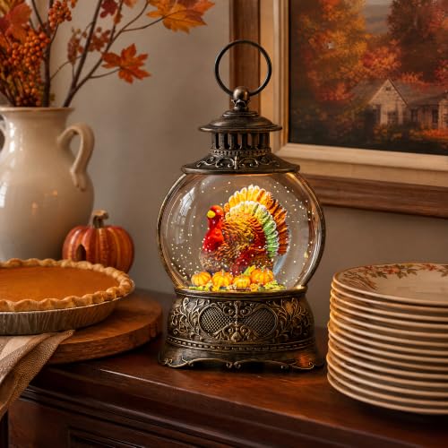 Fall Snow Globe Lantern