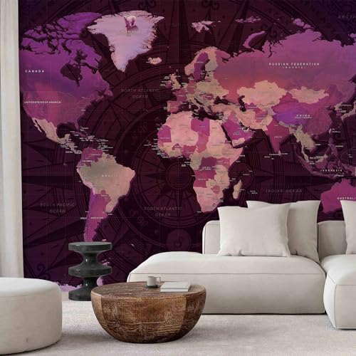 Wall Mural World Map 135x101 in (7 Count)