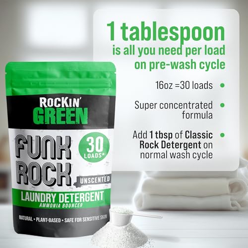Pre Soak Laundry Detergent Unscented Funk Rock 30 Loads (16 Ounce)