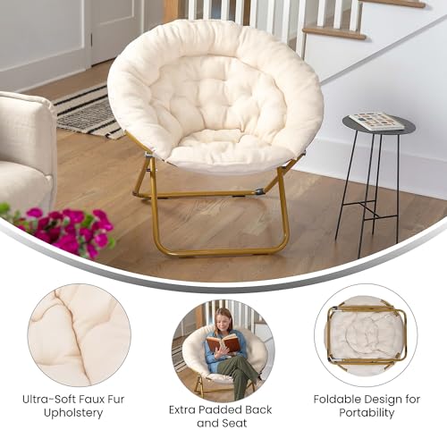 38 Inch Folding Saucer Chair