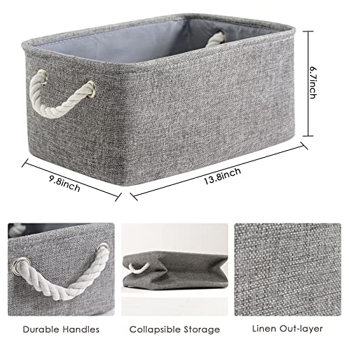 Storage Bins Medium 3 Pack Storage Baskets for Organizing Shelves (3 Count)