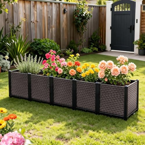 Large Planters for Outdoor Plants 20" Tall Planter Box (5 Count)