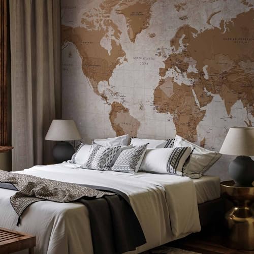 Wall Mural World Map 98x69 in (5 Count)
