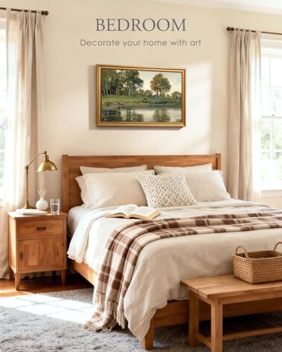 Vintage Large Framed Wall Art for Living Room