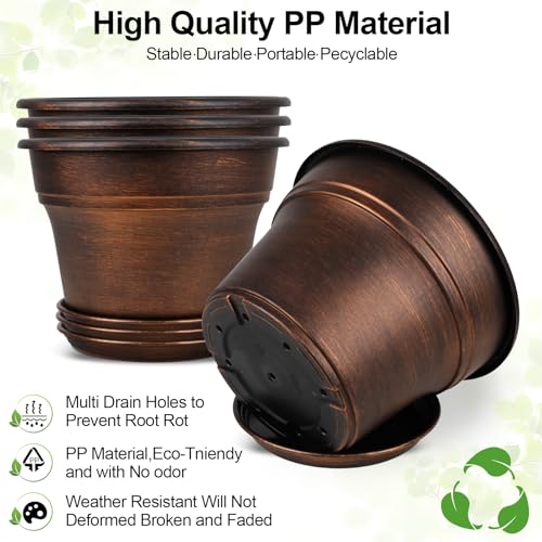 Plant Planters Pots Set of 4 Pack 13 Inch (4 Count)