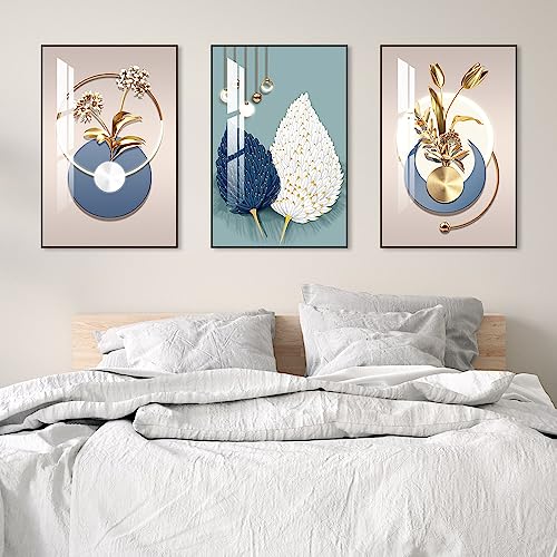 Abstract Modern Minimalist Natural Framed Decorative Painting Bright style Wall Art Set of 3Wall Decor for Living Room (3 Count)