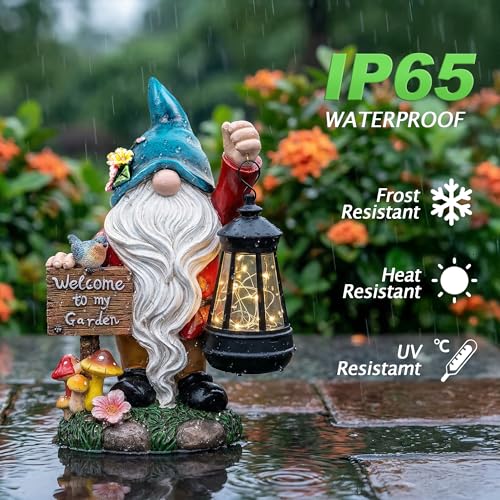 Garden Gnome Statues Figurine Lights