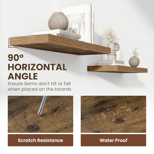 24 Inch Floating Shelves (2 Count)