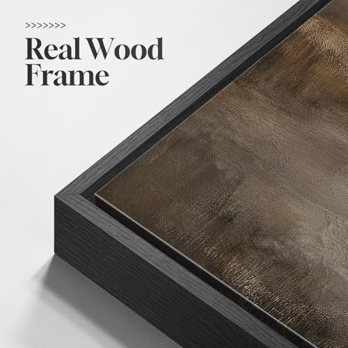 Large Framed Brown Abstract Wall Art for Living Room