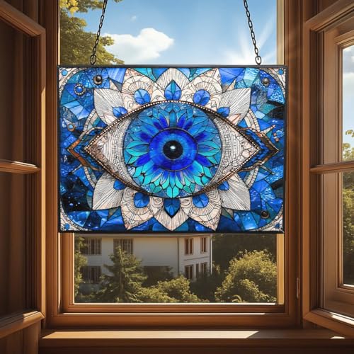 Rectangle Evil Eye Suncatchers for Windows