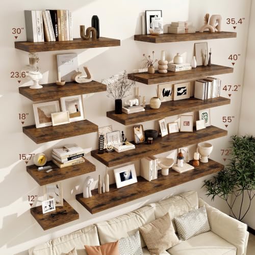 Square Floating Shelves 12x12” Set of 2 (2 Count)