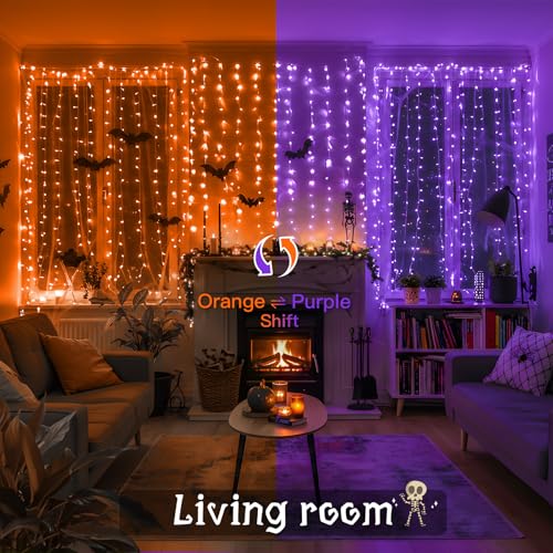 Color Changing Curtain Lights for Halloween