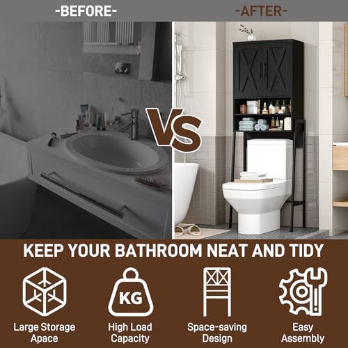 Metal Frame Over The Toilet Storage Cabinet