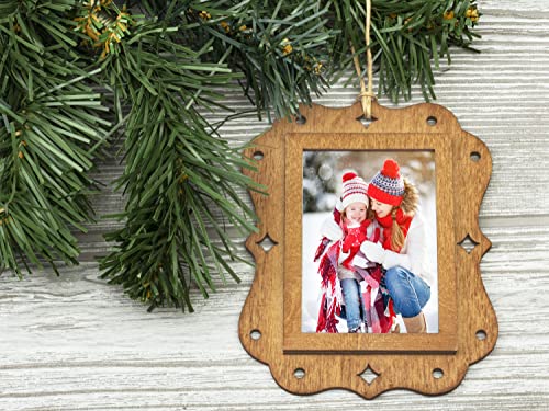 Wood Rectangle 2" x 3" Photo Ornaments