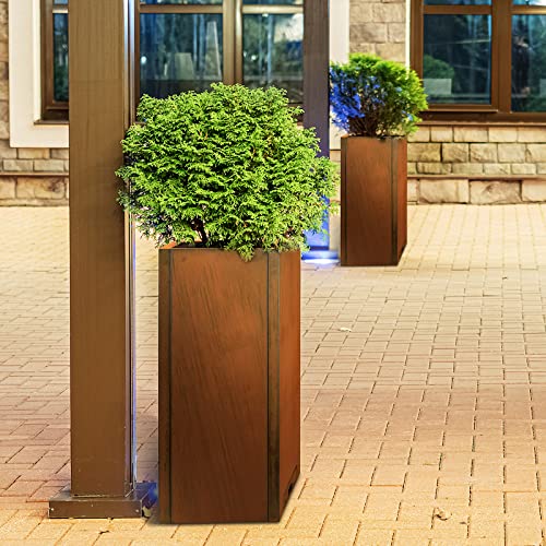 Pre Rusted Steel 30''H Planter Box
