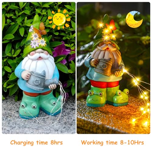 Solar Garden Gnome Statue