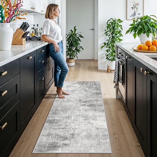 Washable Abstract 2x6 Kitchen Rug
