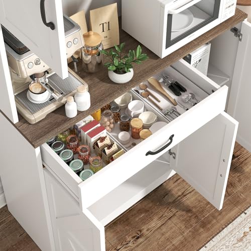 71" Pantry Cabinet with Charging Station