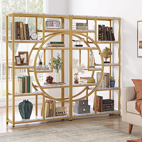 Industrial Bookshelf Bookcase with 9 Open Shelf
