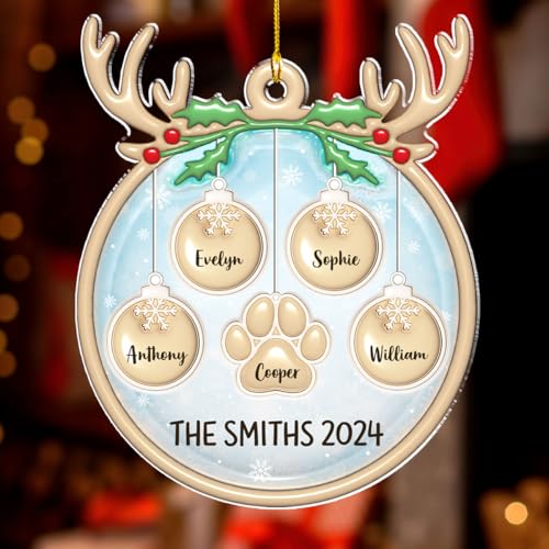 Family Charm Personalized 3D Inflated Effect Acrylic Ornament