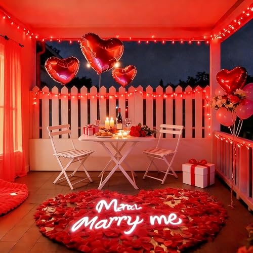 Valentine’s Day Red String Lights Indoor (200 Count)