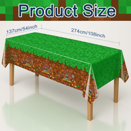Pixel Design Party Tablecloths (3 Count)