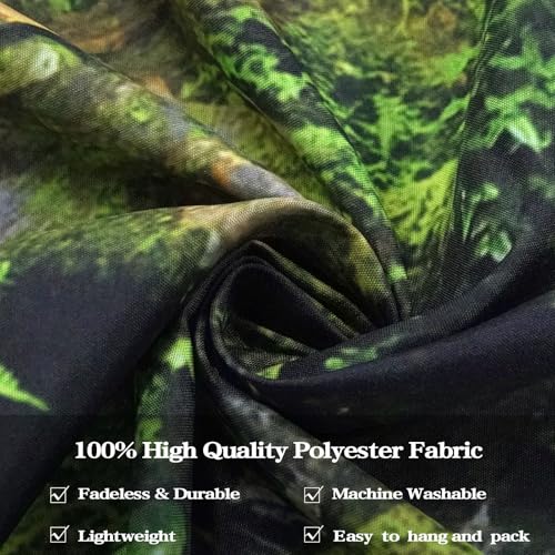 Green Rainforest Tapestry Nature Forest Tapestry for Bedroom Aesthetic Misty Tropical Jungle Trees Flowing Stream Landscape Tapestries Wall Hanging for Living Room Dorm 80 x 60 Inch