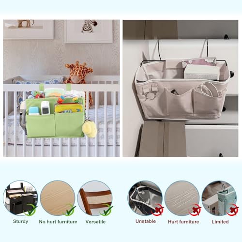 Bedside Caddy Hanging Bed Organizer Storage Bag Pocket for Bunk and Hospital Beds