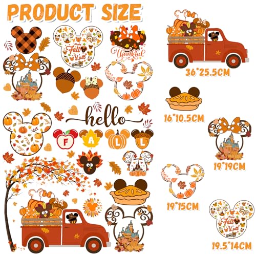 Mouse Themed Fall Window Clings
