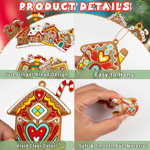 Gingerbread House Ornaments Christmas Tree Decoration (12 Count)