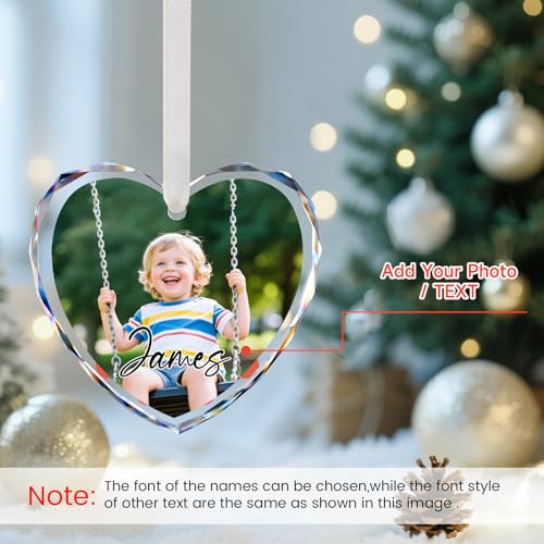 Personalized Christmas Ornaments with Photo Text