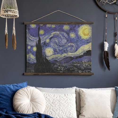 The Starry Night Over the Rhone Tapestry Wall Art by Vincent van Gogh