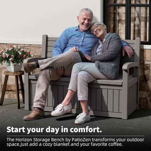 75 Gallon Storage Bench Deck Box Outdoor Indoor