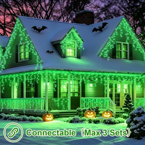 33ft 400 LED Icicle Lights for Outside (33 Foot)