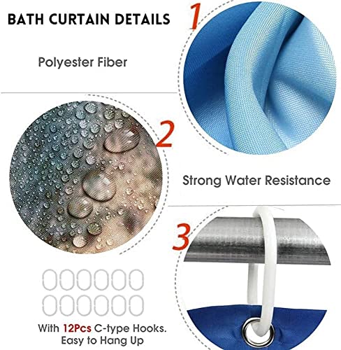 Halloween Decorations Shower Curtain Set with Non (16 Count)