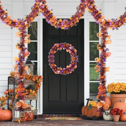 33 FT Halloween Tinsel Garland Decorations (33 Foot)