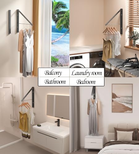 Clothes Drying Rack Wall Mounted