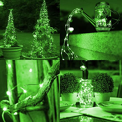 Green Solar String Lights Outdoor (2 Count)